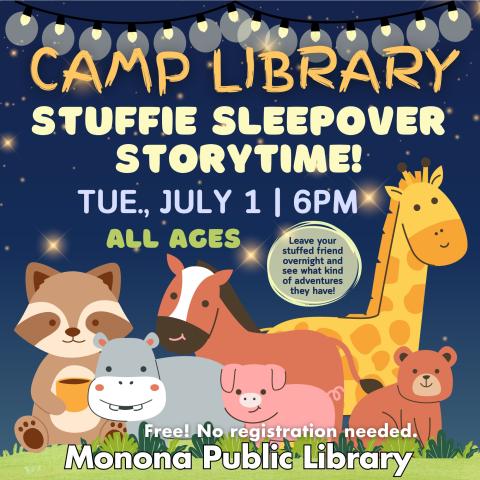 Camp Library Stuffie Sleepover Storytime