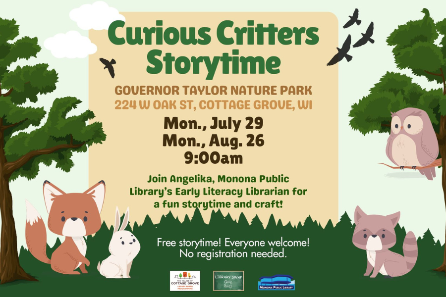 Curious Critters July Aug Calendar Graphic