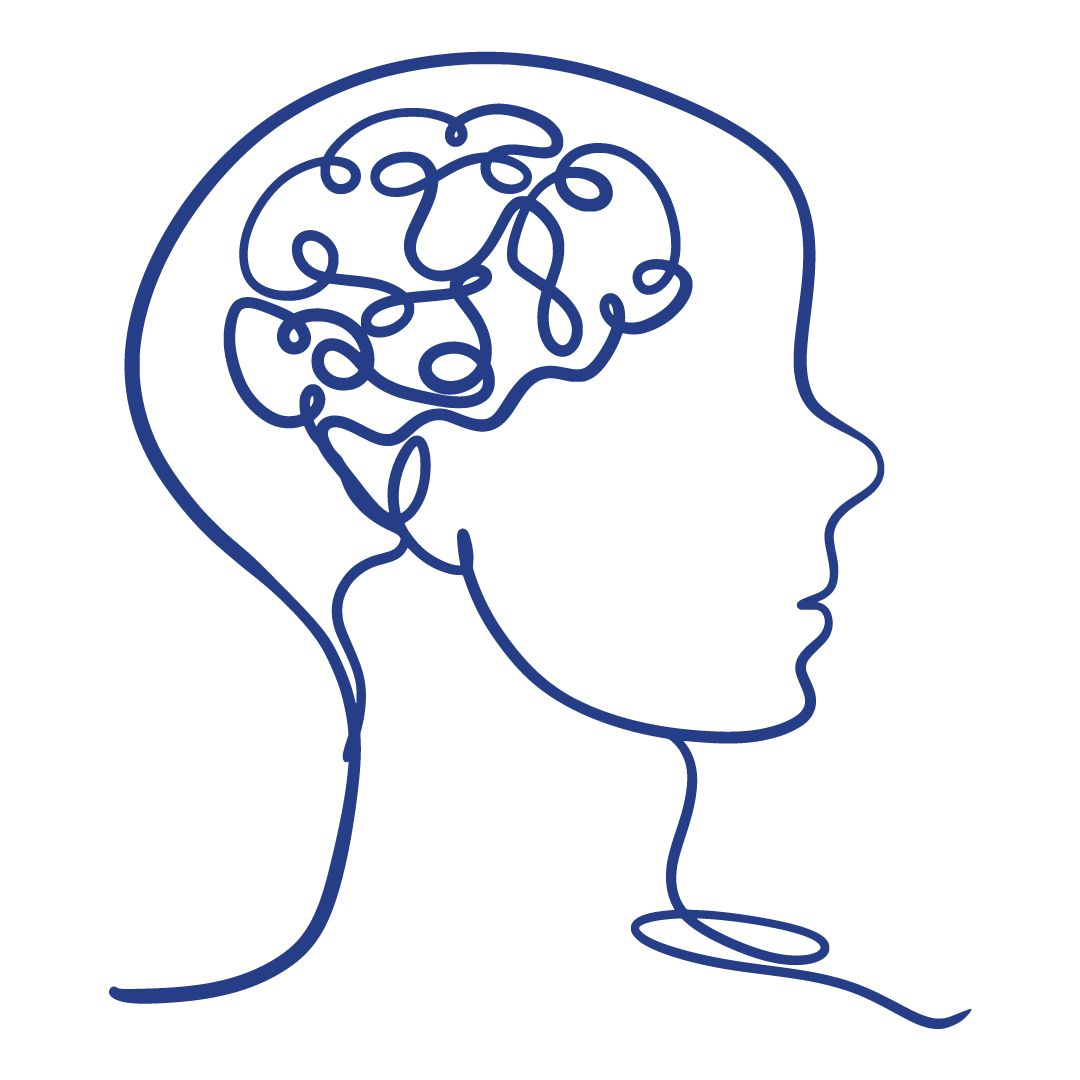 graphic of a person with a brain outline