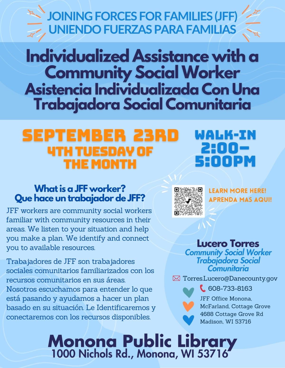 Walk-in Assistance with Community Social Worker