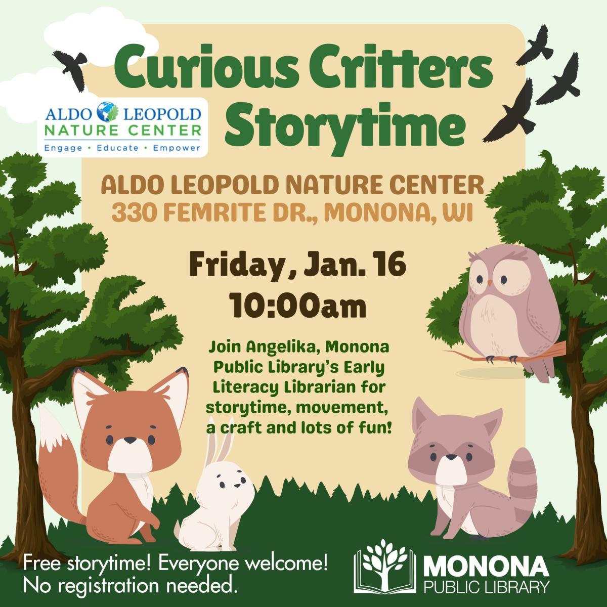 Curious Critters Storytime 